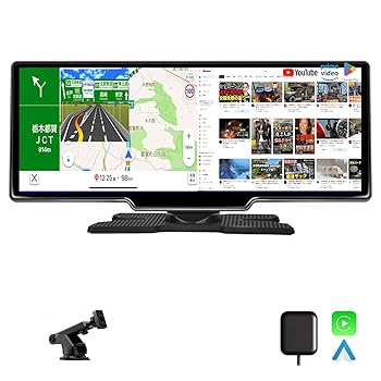 【中古】DOGBOO Android対応ディスプレイオーディオ ポータブルナビ CarPlay＆AndroidAuto対応 車載タブレットYoutube Netflix, Android 13, 4+64G, 8 Co