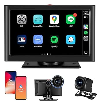 【中古】【未使用】【ワイヤレスCarPlay/Android Auto対応】 7インチ オンダッシュモニター オーディオ一体型 タッチスクリーン 前後2カメラ搭載 バック連動 ドラレ