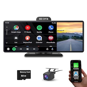 【中古】XRC TECH 4GネットワークカーダッシュボードダッシュカムAndroid 10.0リアビュー10.26インチIPSタッチワイドスクリーンカーDvr 5G Wifi GPSナビB