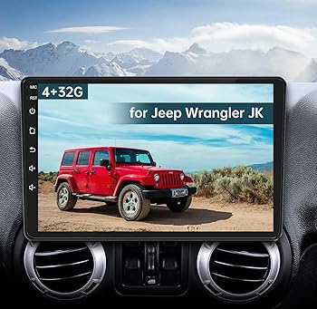 【中古】4+32GB カーラジオ Jeep Wrangler JK コンパス パトリオット グランドチェロキー CarPlay/Android Auto 10.1インチ HD タッチスクリーンヘッドユ