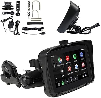 【中古】【未使用】5インチ バイク GSP ナビ 自転車 バイク専用ナビ 防水防塵 耐衝撃 IP67 Bluetooth DSP 多言語EQ タッチスクリーン IPS｜AJIMURA-SHOP