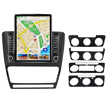 【中古】Android ダブルディン カーステレオサポートAutolink 9.5 インチ に適用 シュコダオクタビア 2 A5 2008-2013 プレイヤーナビゲーター (Color : T