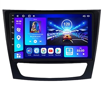 【中古】Omnitek 10インチ カーラジオ 4G GPS DSP ビデオプレーヤー Benz W211 2 Din Auto Car RDS DVDラジオ マルチメディア GPSトラック ビデオプレー