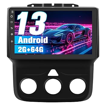 【中古】カーステレオ Dodge Ram 2013-2019 1500 2500 3500、9インチ Android 13ラジオ、2GB+64GB、ワイヤレスCarPlay & Android Auto/GPS/FM/WiFi/USB/S