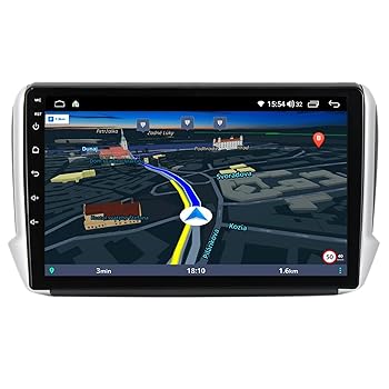 【中古】Android 11 タッチスクリーンナビゲーターカーラジオ ダブルディン 10 インチ Androidカーステレオ に適用 プジョー2008 208 2013-2017 ステアリ