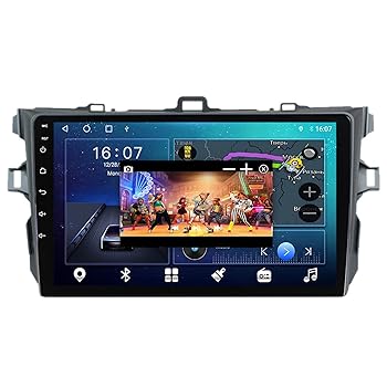 【中古】Android 11 カーラジオステレオGPSナビゲーター ダブルディン 9 インチ Android Auto に適用 トヨタカローラ E140 E150 2006-2013 HDリトラクタ