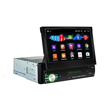 【中古】【未使用】車のステレオラジオ Android9.0カーラジオリトラクタブルGPSWifi1 Din7''タッチスクリーンカーマルチメディアMP5プレーヤーサポートカメラDVDな