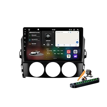 【中古】【未使用】M6 pro plus3,YLOXFW Android 14.0ラジオ2 Din車載ステレオ適用 M-azda MX5 MX-5 2008-2015 GPS Navigation 9インチタッチスクリーンイヤホンマ
