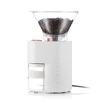 【中古】BODUM ボダム コーヒーミル 電動ミル BISTRO ビストロ 電動式コーヒーグラインダー オフホワイト コニカル刃 挽きムラ防止 静電気防止 静音 挽き