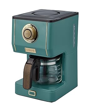 【中古】【Toffy/トフィー】 アロマドリップコーヒーメーカー K-CM5 (スレートグリーン) ドリップ式 蒸らし機能 自動保温機能 ガラスポット メッシュフィ