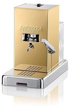 【中古】ルカフェ(Lucaffe) PICCOLA 珈琲製造会社【ゴールド】 カフェポッド20杯書き割り