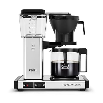 【中古】Technivorm Moccamaster 53941 KBGV 選りわける 10優勝杯 珈琲製造会社 光輝しろがね色 40薬局衡オンス 1.25リッター