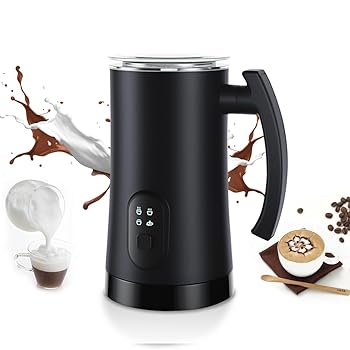 【中古】取り外し可能なミルク泡立て器 11.84オンス/350ml 電動ミルク泡立て器とスチーマー タッチコントロール付き 400W 4 in 1 ホット/コールドフォー