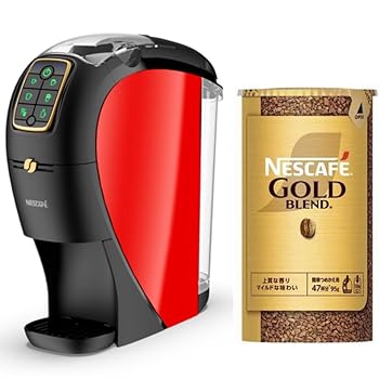 【中古】【未使用】ネスレ ネスカフェ バリスタマシン スリム プレミアムダークレッド XPM9640PD (XPM9640PDR) (2点セット)