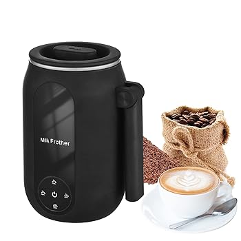 【中古】【未使用】電動ミルク泡立て器 泡立て用 4-in-1 ミルクスチーマー 回転ハンドル付き コーヒー/ラテ/カプチーノ用フォームメーカー