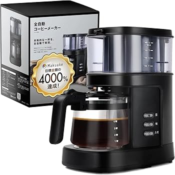 【中古】【未使用】tobest コーヒーメーカー ミル付き 全自動 【Makuakeで4000%達成！ボタンひとつで豆本来の香りと旨みを堪能】ドリップ式 豆・粉両対応 紙フィル
