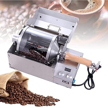 【中古】電気コーヒーロースター、家庭用コーヒー豆ベーキングマシン、コーヒー、生豆、ピーナッツを焼くためのステンレス鋼ドラムコーヒー豆ロースター
