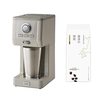 【中古】トフィー コーヒーメーカー 本体 ダイレクトドリップアロマコーヒーメーカー グレージュ K-CM12-GE ＆ 森彦 コーヒー粉 140g｜AJIMURA-SHOP