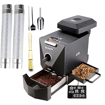 【中古】【未使用】コーヒーロースター 全自動コーヒーメーカー コーヒー焙煎機 家庭用焙煎機 500g ロースター業務用小粒乾燥 110V スモークフィルターとチャフコレ|AJIMURA-SHOP