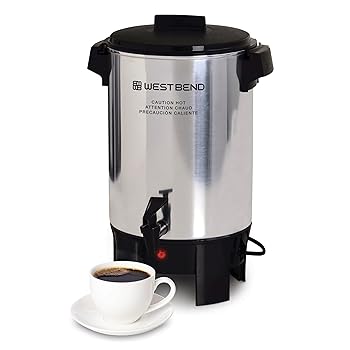 【中古】West Bend Dba/Focus Electrics 30-Cup Polished Aluminum Coffee Urn - 58030｜AJIMURA-SHOP