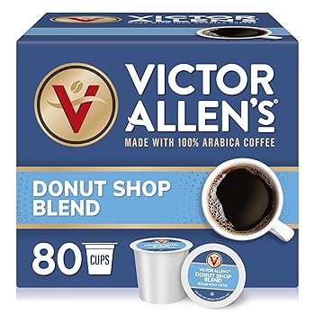 【中古】【未使用】Victor Allen Coffee, Donut Shop Single Serve K-cup, 80 Count (Compatible with 2.0 Keurig Brewers) by Victor Allen
