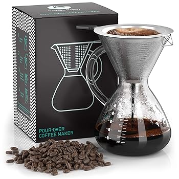【中古】Coffee Gator ドリップ式コーヒーカラフェとステンレス鋼水漉し仕掛ける 800ml 約5杯用