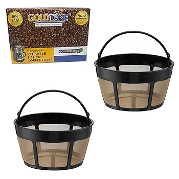 【中古】(2) - GoldTone Brand Reusable 8-12 Cup Basket Coffee Filter fits Cuisinart Coffee Makers and Brewers. Replaces your Cuisinart Reusable