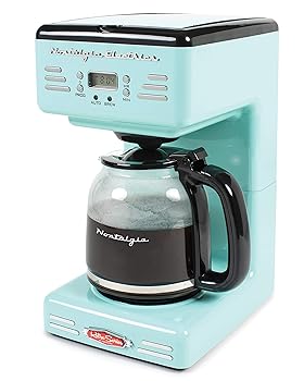 【中古】【未当て嵌める】Nostalgia RCOF120AQレトロ12カッププログラマブルコーヒーメーカー - アクアブルー