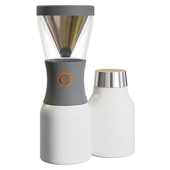 【中古】【未当て嵌める】(White) - Asobu Coldbrew Portable Cold Brew Coffee Maker With a Vacuum Insulated 1180ml Stainless Steel 18/8 Carafe Bpa Free (White)