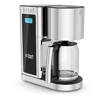 【中古】【未使用】ラッセルホッブガラスシリーズ8カップコーヒーメーカー、ブラック＆ステンレススチール、CM8100BKR
