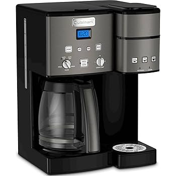【中古】【未当て嵌める】Cuisinart 珈琲製造会社 12優勝杯 シングルサイズブリューワー3個付き添い人 6/8/12薬局衡オンス 黒いこと/ステンレス鋼スチール写真 SS-15BKSP1