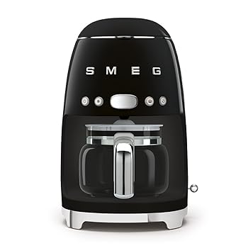 【中古】SMEG 1950年月日のレトロスタイルの珈琲製造会社器械 (黒いこと)