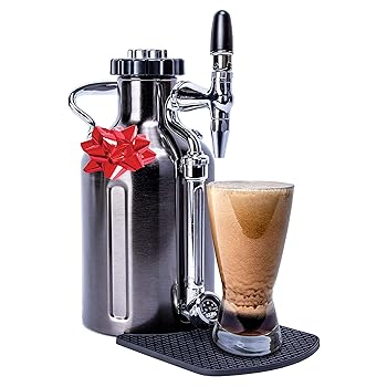 【中古】【未当て嵌める】GrowlerWerks uKeg Nitro 水出し珈琲製造会社 50薬局衡オンス 黒いことクローム