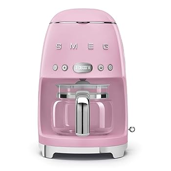 【中古】Smeg 50\u0027s レトロピンクドリップコーヒーマシン