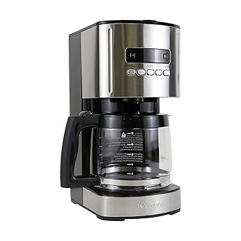 【中古】【未使用】Kenmore アロマコントロール プログラム可能 12カップ コーヒーメーカー ステンレススチール / ブラック ガラスカラフェ LCDディスプレイ 再利用