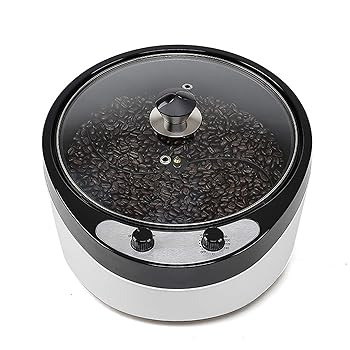 【中古】珈琲焙煎機 ホームコーヒーローストマシン焙煎機ピーナ??ッツメロンシードロースト豆機関小さな焙煎機 (色 : White, Size : 33x26.5糎)
