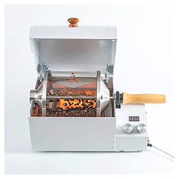 【中古】WJW 電動焙煎機110V、自動コーヒーロースターマシン1200W、家庭またはコーヒーショップでの使用のためのステンレス鋼ロースター (コーヒーロース