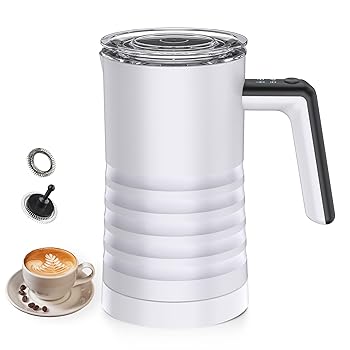 【中古】【未使用】Hosioe 電動ミルク泡立て器とスチーマー 4 in 1 自動ミルクウォーマー 400W ノンスティックインテリア 580ml ホット/コールドステンレススチール|AJIMURA-SHOP