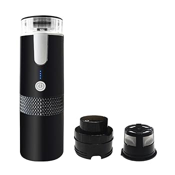 【中古】ALXFFBN ポータブルコーヒーメーカー、170mL電動エスプレッソマシンミニ充電式カプセルコーヒーマシン車用ホームオフィス旅行用