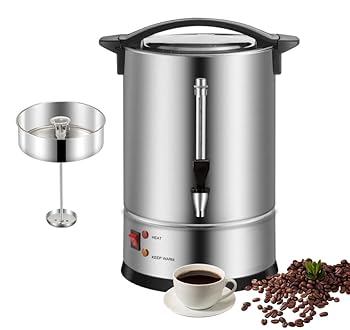 【中古】【未当て嵌める】ANJIZERUEN コーヒーポット 8L/10L/15L/25L 電熱保温井戸釣瓶 304二層ステンレス鋼鋼 水出し珈琲製造業者 珈琲保護すること井戸釣瓶 抽き出し珈琲保護すること