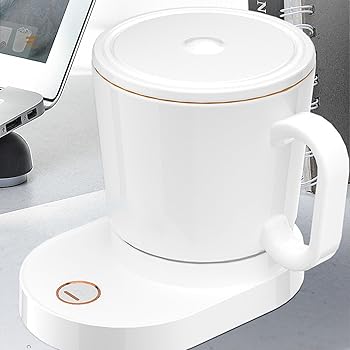 【中古】スマートコーヒーウォーマー、コーヒー/オートミール/ミルクマグウォーマー、コードレスサーモスタット撹拌マグ、携帯電話用コードレス充電サー