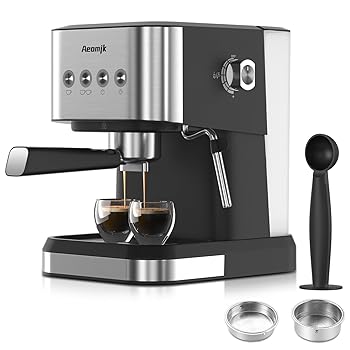 【中古】Aeomjk コーヒーメーカー、20Bar プロフェッショナルエスプレッソマシン、カプチーノ、カフェ?ラッテ