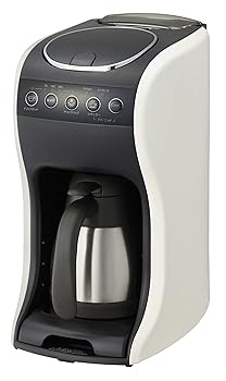 【中古】【未使用】コーヒーメーカー 1~4杯用 深蒸しドリップ 真空 ステンレス サーバー クリームホワイト