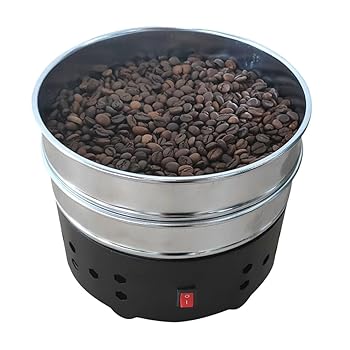 【中古】foke大容量 コーヒークーラー コーヒー豆クーラー コーヒー焙煎冷却機 コーヒー焙煎冷却 コーヒー豆冷却機ステンレス 二重のザルに付き業務用 家|AJIMURA-SHOP