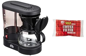 【中古】Ka l i t a 浄水機能付コーヒーメーカー ブラック EX-102N ＋ コーヒーフィルター ブラウン 100枚入りNK102濾紙 オリジナルセット