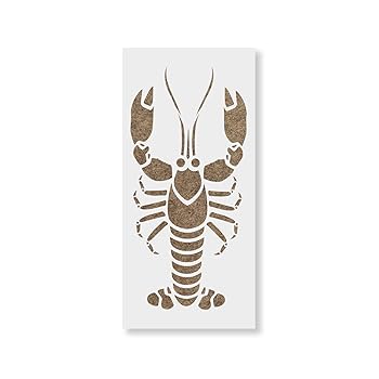 【中古】(60cm x 46cm) - Lobster Stencil Template - Reusable Stencil with Multiple Sizes Available