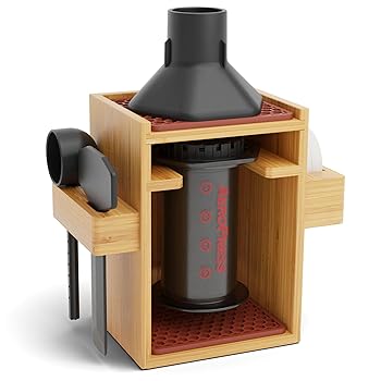 【中古】【未使用】HEXNUB ? AeroPress用コンパクトオーガナイザー。竹製コーヒーキャディステーション。AeroPressコーヒーメーカー、アクセサリー、フィルター、|AJIMURA-SHOP