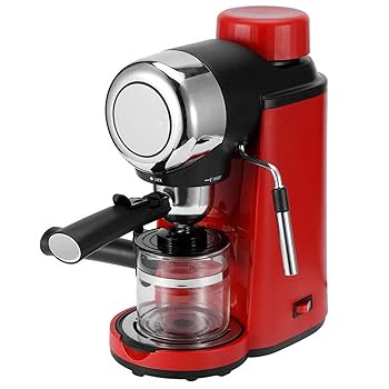 【中古】カップチーノ製造会社 0.24L珈琲製造会社ミニ半自動小銃5突っ張り揚水機乳汁Flosal珈琲器械220V (色 : Red, Size : One size)