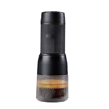 【中古】携帯型珈琲製造業者 カプセルコーヒーマシンホームスモールハンドプレスミニエスプレッソミルク泡泡立て器 持ちはこび用執務室 (色 : Black,