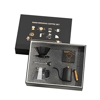【中古】【未使用】Molioon コーヒー ドリップ 器具 セット 5点セット ドリッパーセット スタンドタイプ コーヒーセット キャリーイングキット 家庭用 手挽きコーヒ
